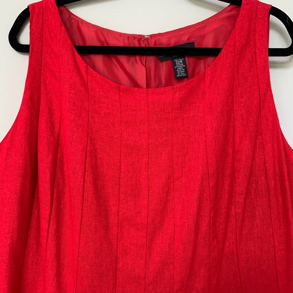 R&M Richards sleeveless midi dress linen blend fully lined back zip size 22W NWT - Picture 3 of 12